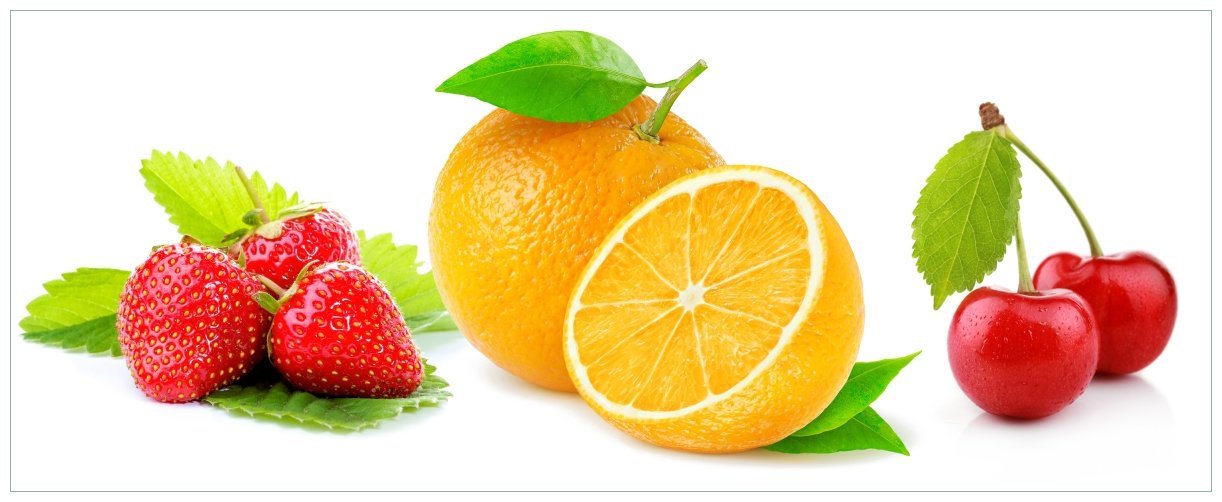 Wallario Acrylglasbild, Frische rote Erdbeeren für die Küche, in verschiedenen Ausführungen von Wallario