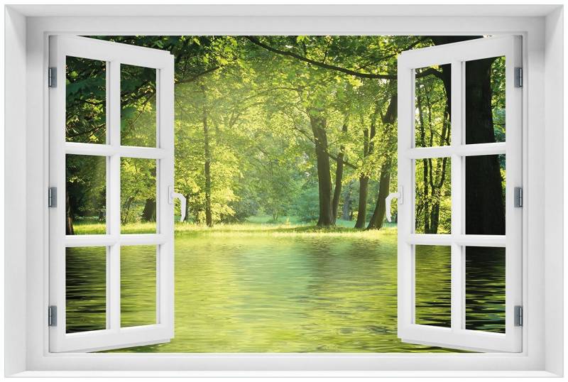 Wallario Acrylglasbild, Idyllischer See im Wald bei Sonnenschein, in verschiedenen Ausführungen Wallario Acrylglasbild, Idyllischer See im Wald bei Sonnenschein, in verschiedenen Ausführungen von Wallario