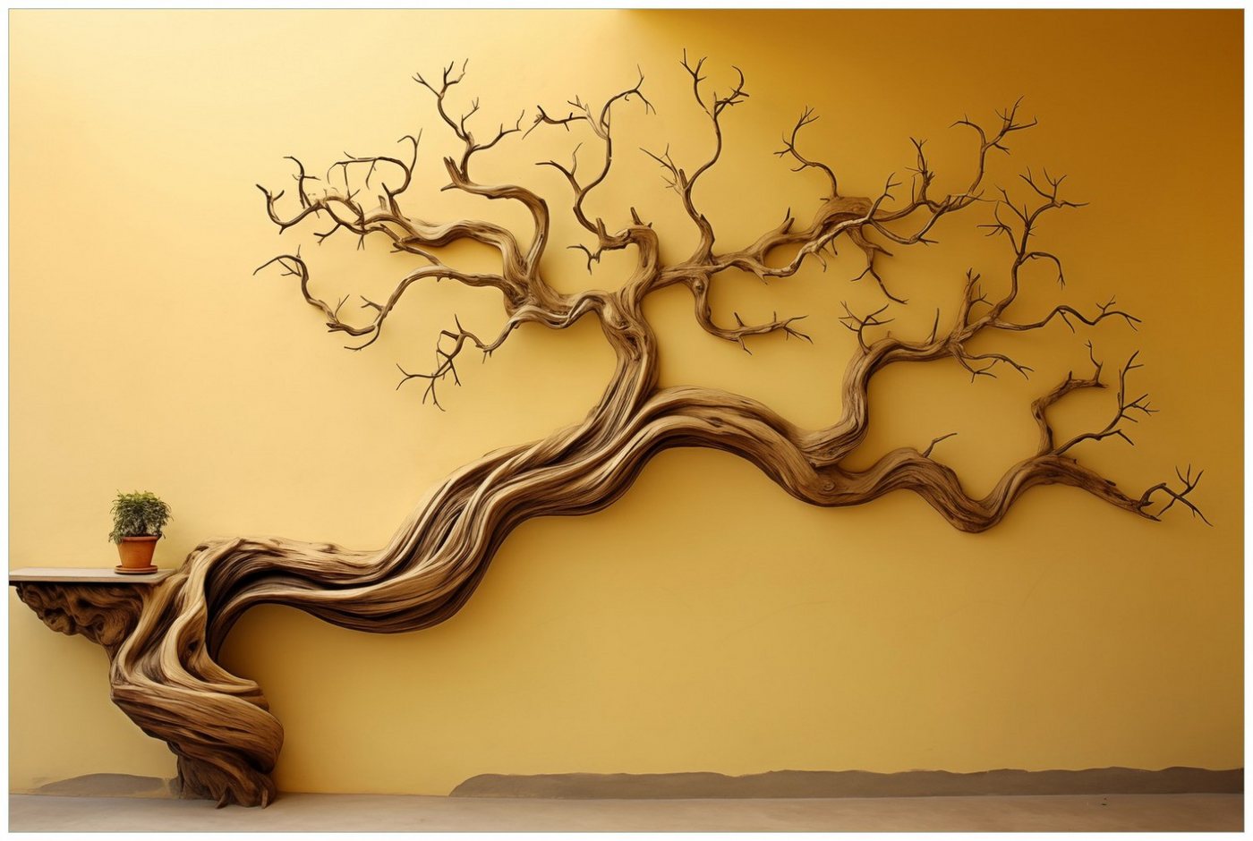 Wallario Acrylglasbild, Lebensbaum Skulptur, in verschiedenen Ausführungen von Wallario