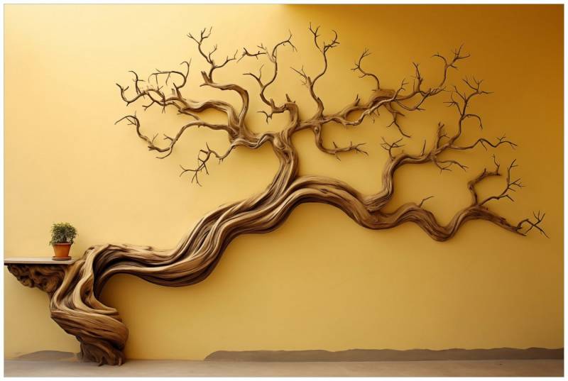 Wallario Acrylglasbild, Lebensbaum Skulptur, in verschiedenen Ausführungen von Wallario