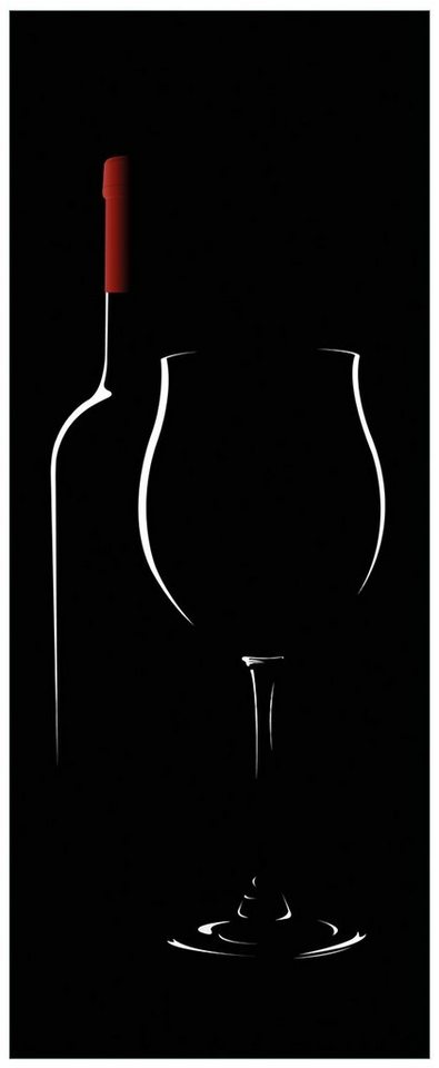 Wallario Acrylglasbild, Rotwein bei Nacht, in verschiedenen Ausführungen von Wallario