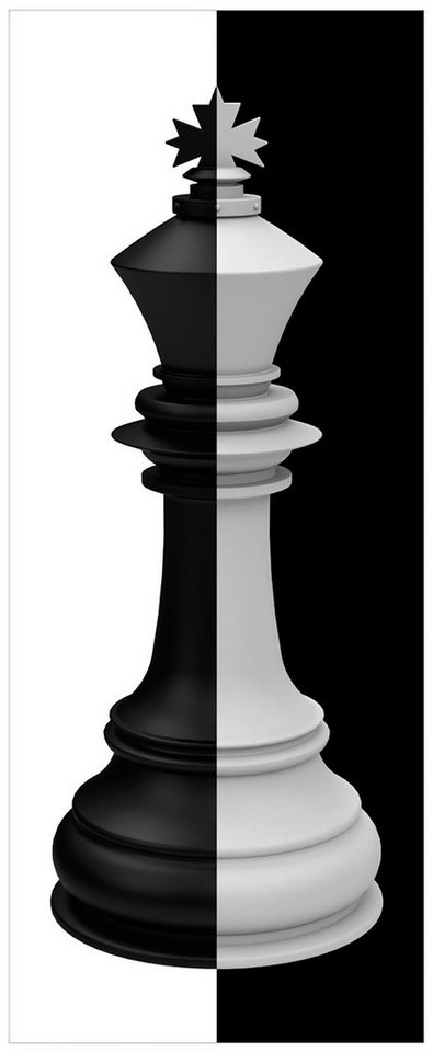 Wallario Acrylglasbild, Schachfigur schwarz-weiß, in verschiedenen Ausführungen von Wallario