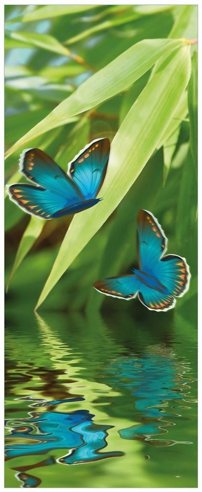 Wallario Acrylglasbild, Schmetterlinge in Reflektion, in verschiedenen Ausführungen von Wallario