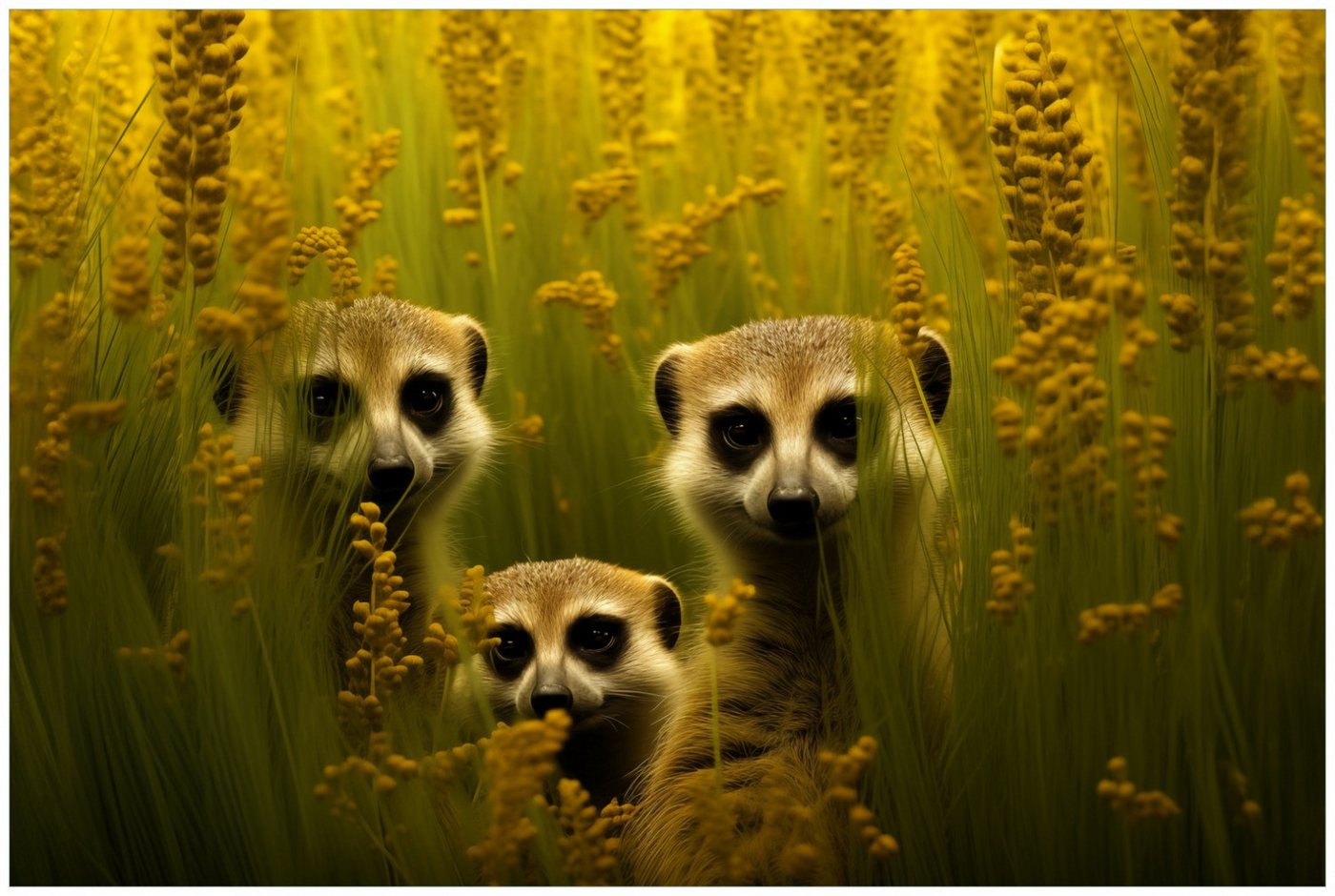 Wallario Acrylglasbild, Versteckspiel im Feld, in verschiedenen Ausführungen von Wallario