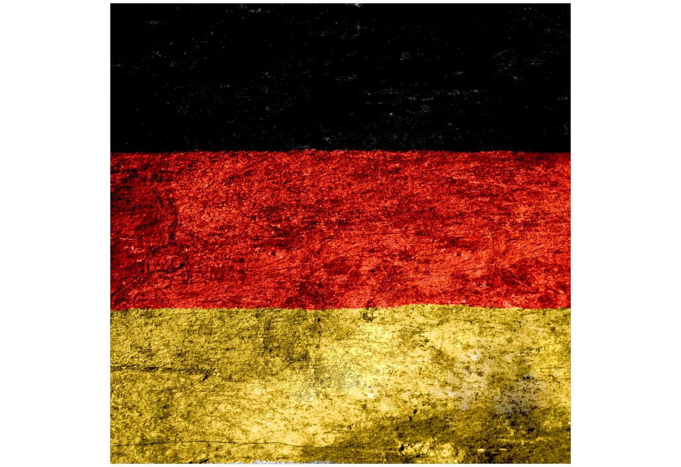 Wallario Acrylglasbild, Verwitterte Deutschland-Fahne in schwarz rot gold, in verschiedenen Ausführungen von Wallario