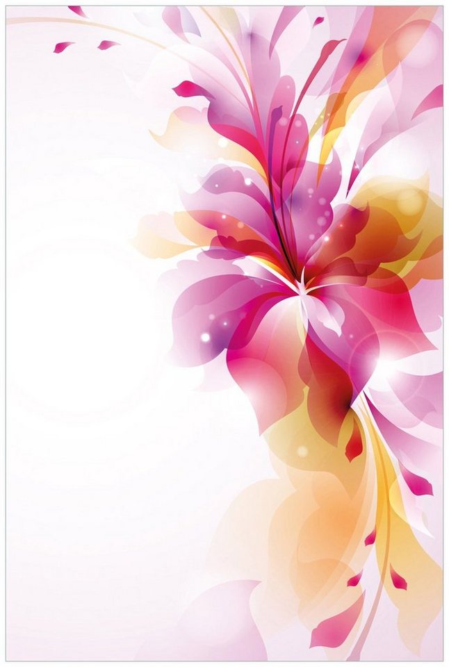 Wallario Acrylglasbild, Zentrum der pinken Blume, in verschiedenen Ausführungen von Wallario