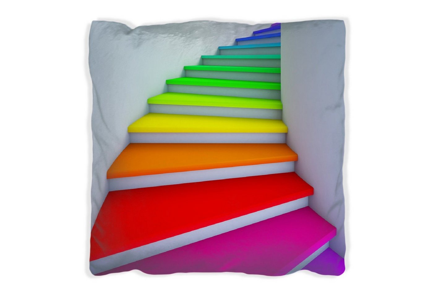 Wallario Dekokissen Bunte Treppe, handgenäht Wallario Dekokissen Bunte Treppe, handgenäht von Wallario