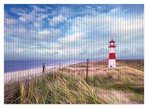 Wallario Duschmatte Antirutschmatte Badmatte Fußmatte Leuchtturm am Strand von Sylt, Größe ca. 70 x 50 cm von Wallario