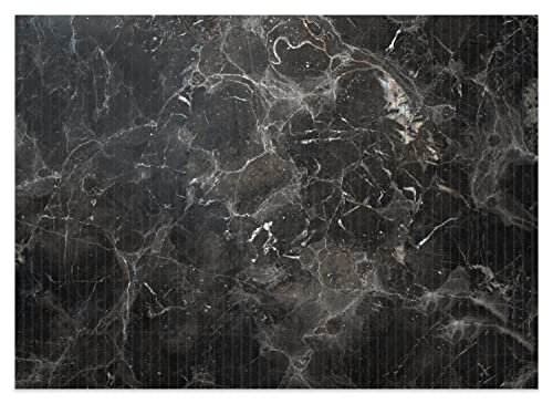 Wallario Duschmatte Antirutschmatte Badmatte Fußmatte Schwarze Marmor-Optik, Größe ca. 70 x 50 cm von Wallario