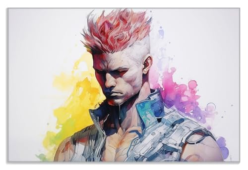 Wallario Frühstücksbrettchen aus Glas, Glasunterlage, Glasbrettchen Bunter Krieger, Größe 20 x 30 cm, Sicherheitsglas Wallario Frühstücksbrettchen aus Glas, Glasunterlage, Glasbrettchen Bunter Krieger, Größe 20 x 30 cm, Sicherheitsglas von Wallario