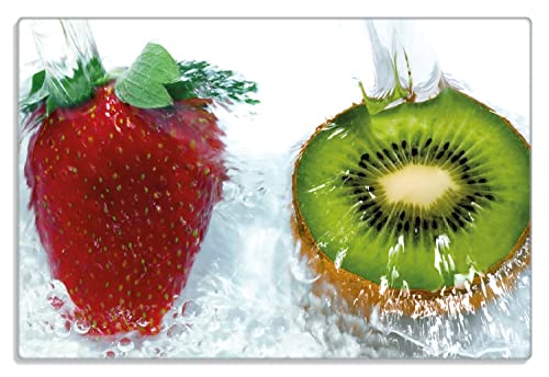 Wallario Frühstücksbrettchen aus Glas, Glasunterlage, Glasbrettchen Frische Früchte übergossen mit Wasser II, Größe 20 x 30 cm, Sicherheitsglas Wallario Frühstücksbrettchen aus Glas, Glasunterlage, Glasbrettchen Frische Früchte übergossen mit Wasser II, Größe 20 x 30 cm, Sicherheitsglas von Wallario