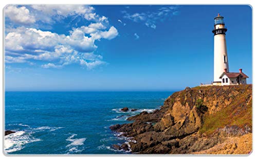 Wallario Frühstücksbrettchen aus Glas, Glasunterlage, Glasbrettchen Leuchtturm auf einem Felsvorsprung - Blauer Himmel, Größe 14 x 23 cm, Sicherheitsglas Wallario Frühstücksbrettchen aus Glas, Glasunterlage, Glasbrettchen Leuchtturm auf einem Felsvorsprung - Blauer Himmel, Größe 14 x 23 cm, Sicherheitsglas von Wallario