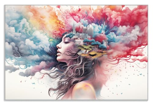 Wallario Frühstücksbrettchen aus Glas, Glasunterlage, Glasbrettchen Traumwelten im Kopf, Größe 20 x 30 cm, Sicherheitsglas Wallario Frühstücksbrettchen aus Glas, Glasunterlage, Glasbrettchen Traumwelten im Kopf, Größe 20 x 30 cm, Sicherheitsglas von Wallario