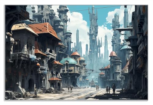 Wallario Frühstücksbrettchen aus Glas, Glasunterlage, Glasbrettchen Verlassene Zukunftsstadt, Größe 20 x 30 cm, Sicherheitsglas Wallario Frühstücksbrettchen aus Glas, Glasunterlage, Glasbrettchen Verlassene Zukunftsstadt, Größe 20 x 30 cm, Sicherheitsglas von Wallario