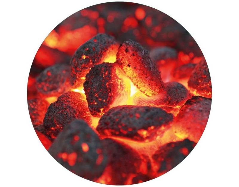 Wallario Glasbild, Glühende Kohlen im Kamin, in verschiedenen Ausführungen Wallario Glasbild, Glühende Kohlen im Kamin, in verschiedenen Ausführungen von Wallario