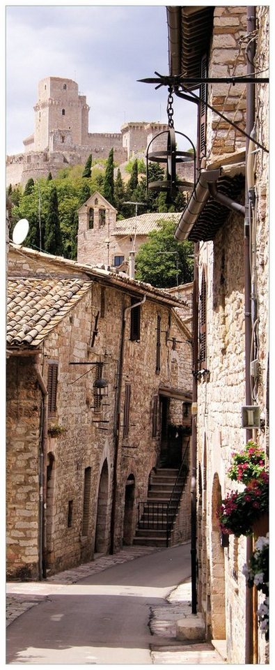 Wallario Glasbild, Italienische Gasse, in verschiedenen Ausführungen Wallario Glasbild, Italienische Gasse, in verschiedenen Ausführungen von Wallario