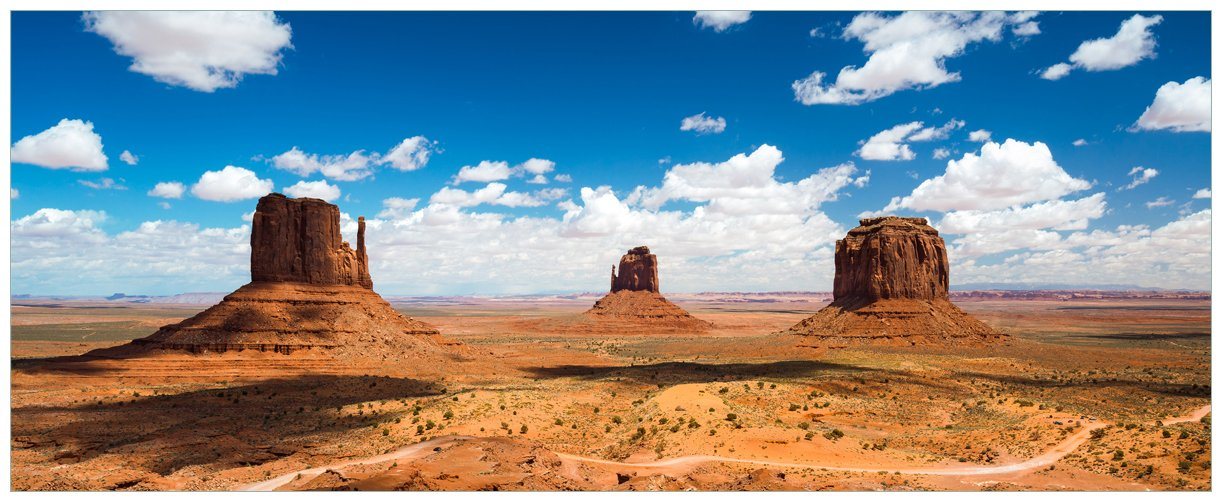 Wallario Glasbild, Monument Valley, in verschiedenen Ausführungen von Wallario