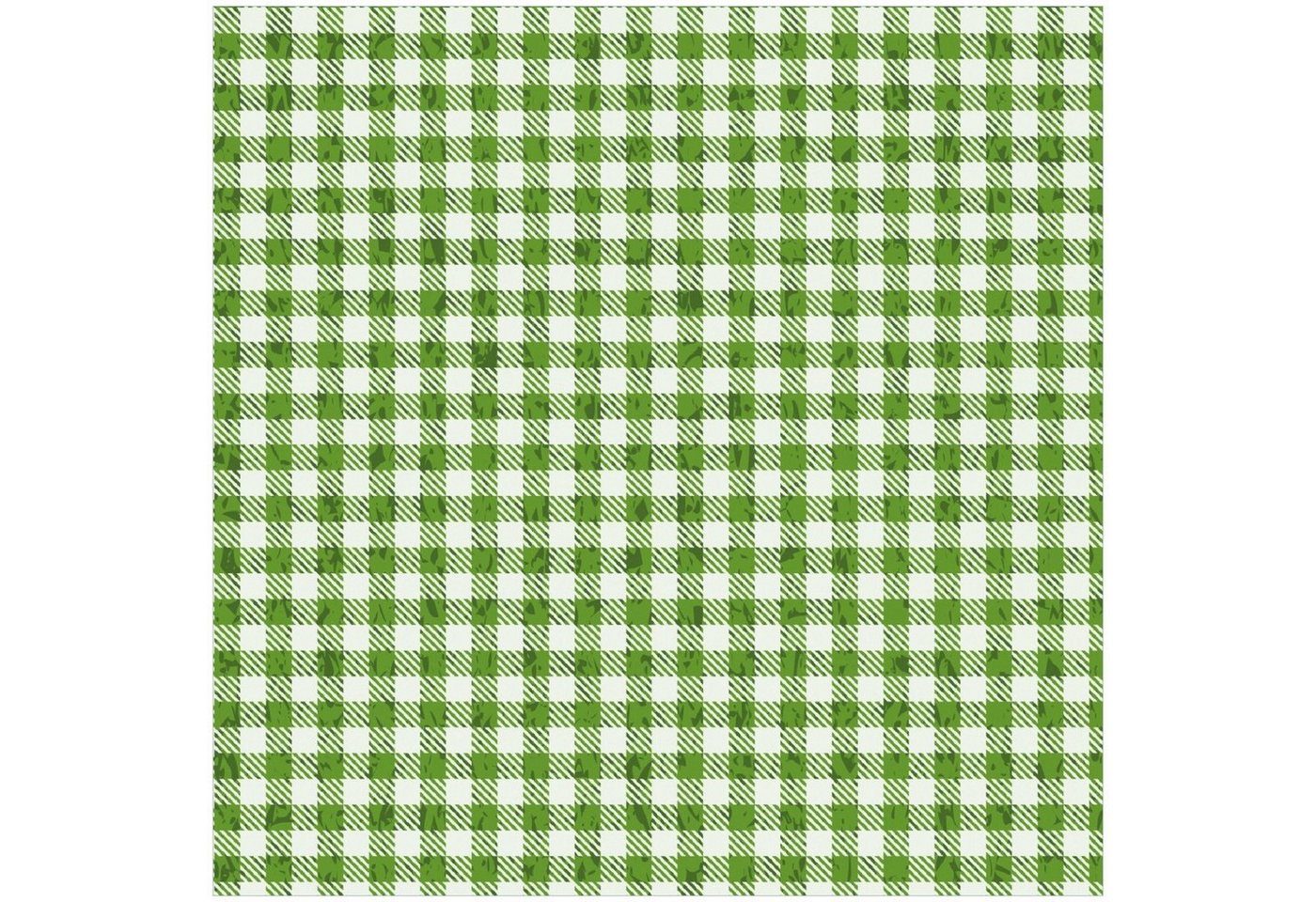 Wallario Glasbild, Muster einer Tischdecke in grün und weiß kariert, in verschiedenen Ausführungen von Wallario