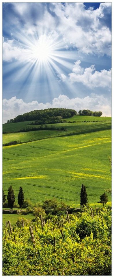 Wallario Glasbild, Strahlender Sonnenschein, in verschiedenen Ausführungen von Wallario