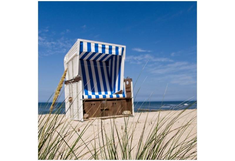 Wallario Glasbild, Strandkorb, in verschiedenen Ausführungen von Wallario