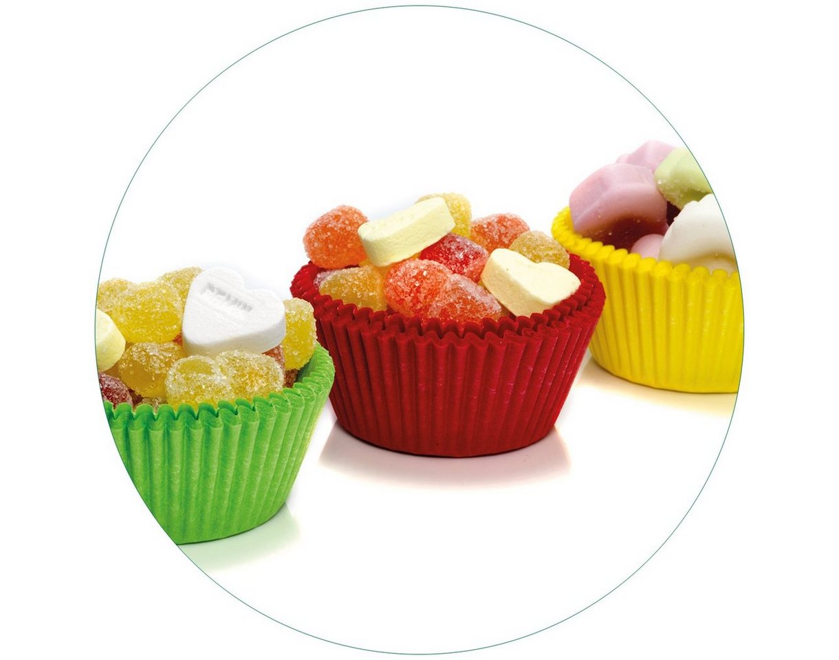 Wallario Glasbild, Sweets - Süßigkeiten-Muffins in der Küche, in verschiedenen Ausführungen von Wallario