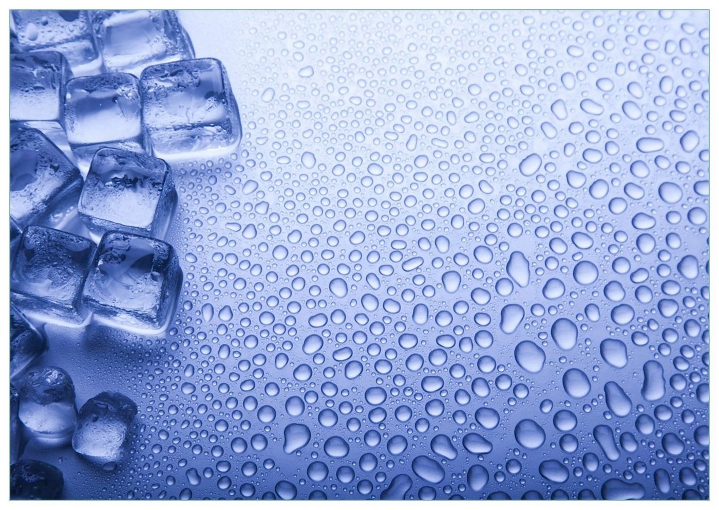 Wallario Glasbild, Wassertropfen auf Glas, in verschiedenen Ausführungen Wallario Glasbild, Wassertropfen auf Glas, in verschiedenen Ausführungen von Wallario