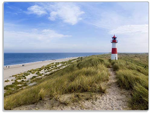 Wallario Glasunterlage/Schneidebrett aus Glas, Am Strand von Sylt Leuchtturm auf der Düne Panorama, Größe 30 x 40 cm, Kratzfest, aus Sicherheitsglas Wallario Glasunterlage/Schneidebrett aus Glas, Am Strand von Sylt Leuchtturm auf der Düne Panorama, Größe 30 x 40 cm, Kratzfest, aus Sicherheitsglas von Wallario