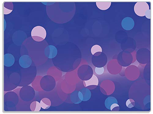 Wallario Glasunterlage/Schneidebrett aus Glas, Blaue Kreise mit pink - harmonisches Muster, Größe 30 x 40 cm, Kratzfest, aus Sicherheitsglas von Wallario