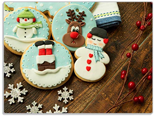 Wallario Glasunterlage/Schneidebrett aus Glas, Weihnachten in der Küche - Plätzchen auf einem Holztisch, Größe 30 x 40 cm, Kratzfest, aus Sicherheitsglas Wallario Glasunterlage/Schneidebrett aus Glas, Weihnachten in der Küche - Plätzchen auf einem Holztisch, Größe 30 x 40 cm, Kratzfest, aus Sicherheitsglas von Wallario