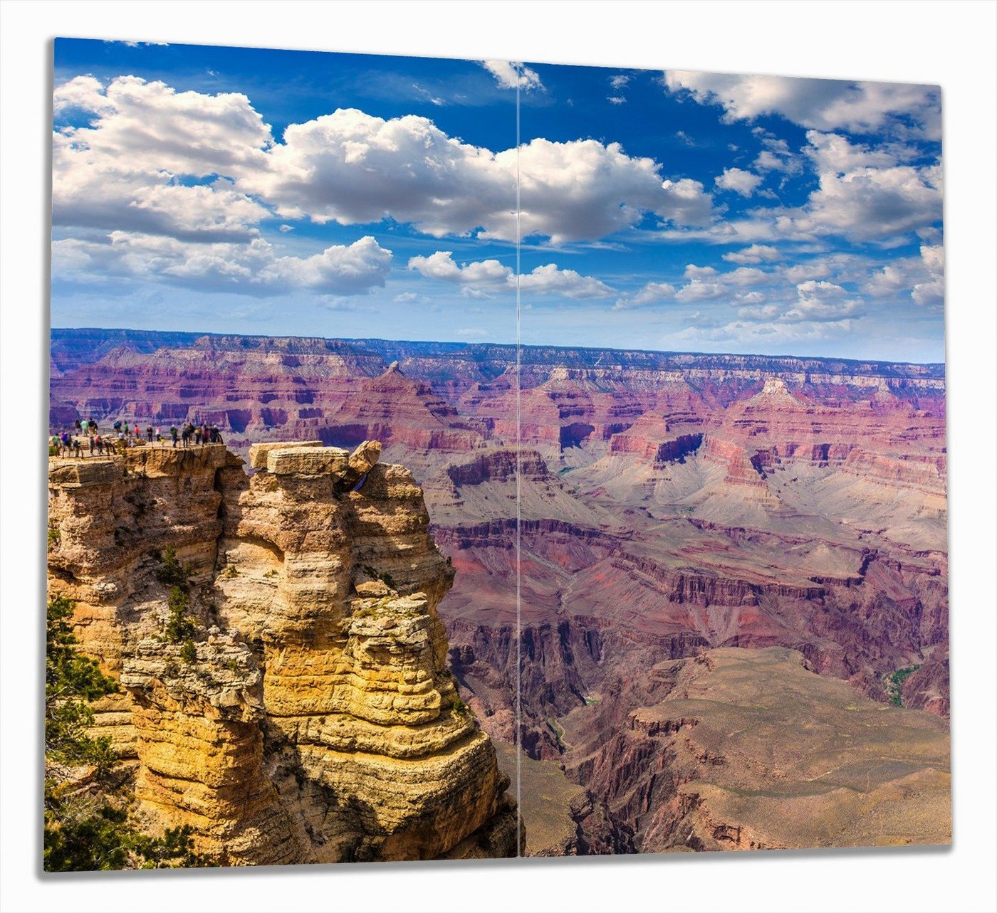 Wallario Herd-Abdeckplatte Felsenschlucht im Grand Canyon Park Arizona, ESG-Sicherheitsglas, (Glasplatte, 2 tlg., inkl. 5mm Noppen), verschiedene Größen von Wallario