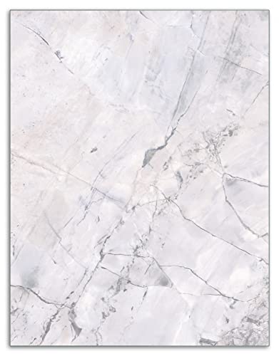Wallario Herdabdeckplatte/Spritzschutz aus Glas, 1-teilig, 40x52cm, für Ceran- und Induktionsherde, Graue Marmor-Optik von Wallario