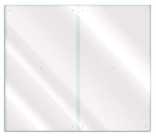 Wallario Herdabdeckplatte/Spritzschutz aus Glas, transparent - durchsichtig, 2-teilig, 60 x 52 cm, für Ceran- und Induktionskochfelder von Wallario