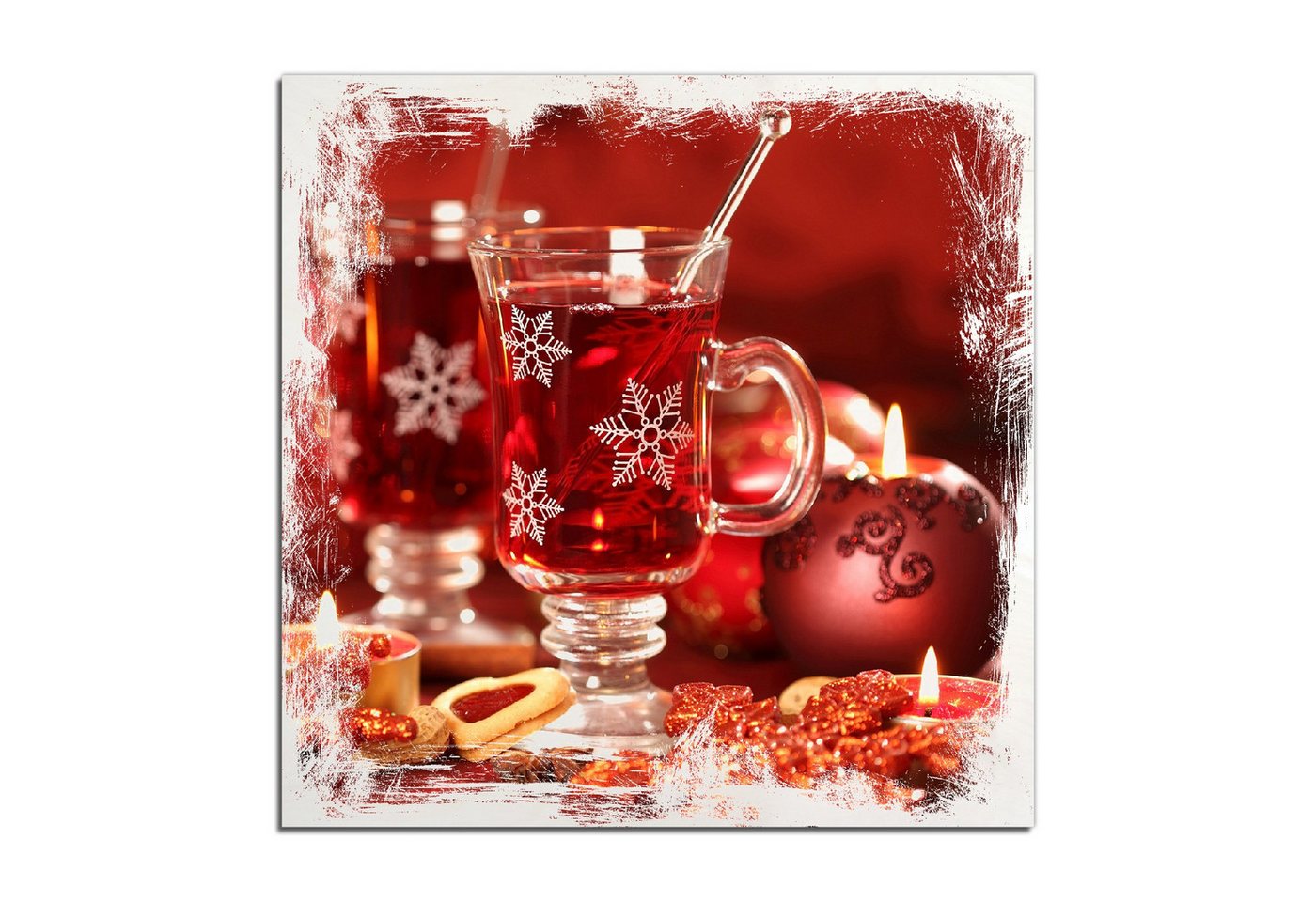Wallario Holzbild, Heißer Winterpunsch mit Kerzen, in verschiedenen Ausführungen Wallario Holzbild, Heißer Winterpunsch mit Kerzen, in verschiedenen Ausführungen von Wallario