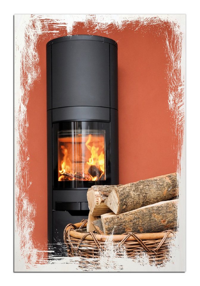 Wallario Holzbild, Kamin Romantik, in verschiedenen Ausführungen Wallario Holzbild, Kamin Romantik, in verschiedenen Ausführungen von Wallario