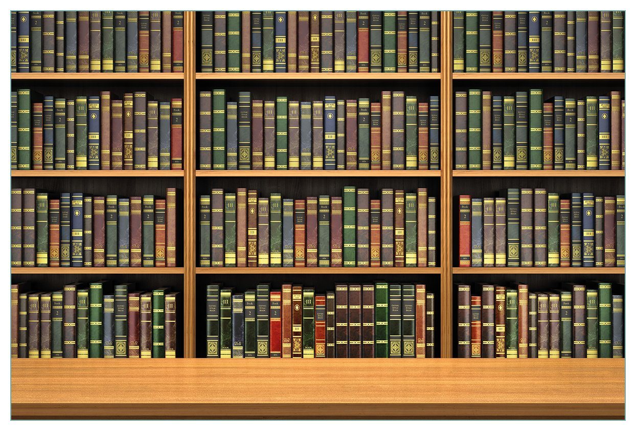 Wallario Küchenrückwand Bibliothek - Regal voller alter Bücher, (1-tlg) von Wallario