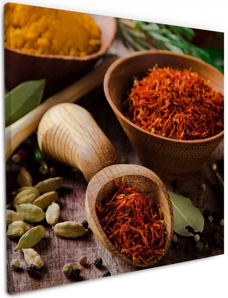 Wallario Leinwandbild, Gewürze und Kräuter, in verschiedenen Ausführungen von Wallario