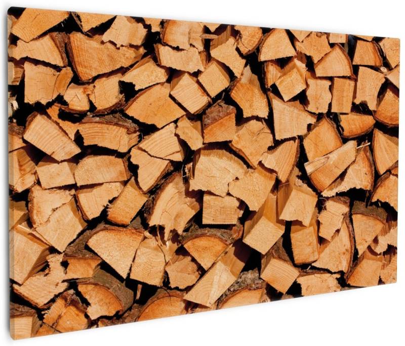 Wallario Leinwandbild, Holzstapel gehackt - Holzscheite für den Kamin, in verschiedenen Ausführungen Wallario Leinwandbild, Holzstapel gehackt - Holzscheite für den Kamin, in verschiedenen Ausführungen von Wallario