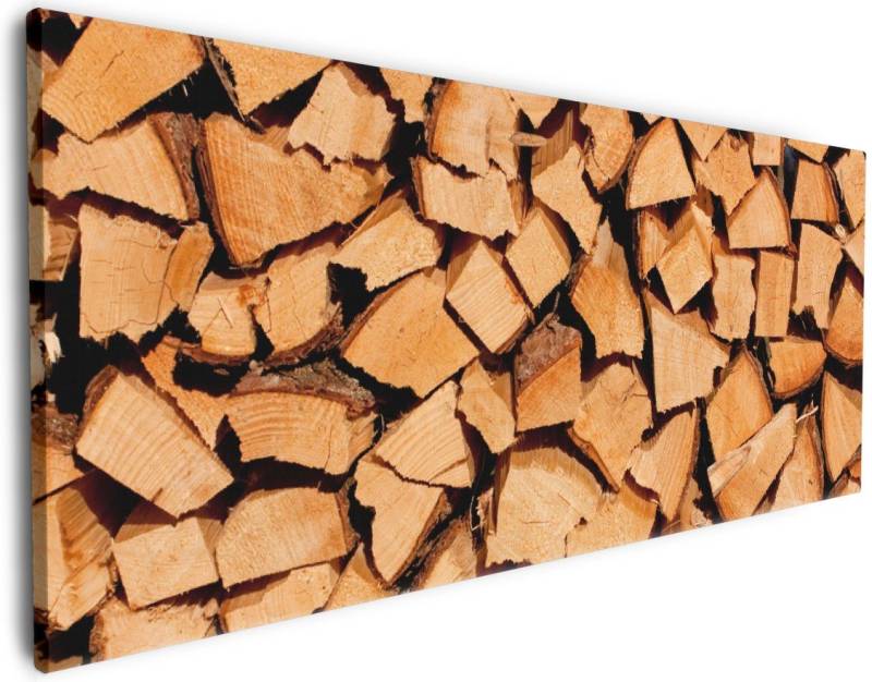 Wallario Leinwandbild, Holzstapel gehackt - Holzscheite für den Kamin, in verschiedenen Ausführungen Wallario Leinwandbild, Holzstapel gehackt - Holzscheite für den Kamin, in verschiedenen Ausführungen von Wallario