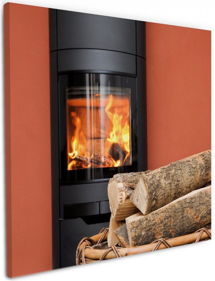 Wallario Leinwandbild, Kamin Romantik, in verschiedenen Ausführungen Wallario Leinwandbild, Kamin Romantik, in verschiedenen Ausführungen von Wallario