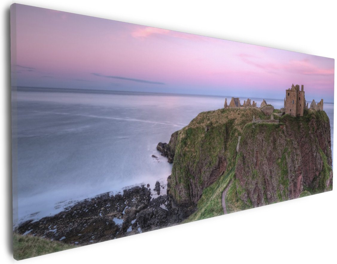 Wallario Leinwandbild, Schloss am Meer, in verschiedenen Ausführungen Wallario Leinwandbild, Schloss am Meer, in verschiedenen Ausführungen von Wallario