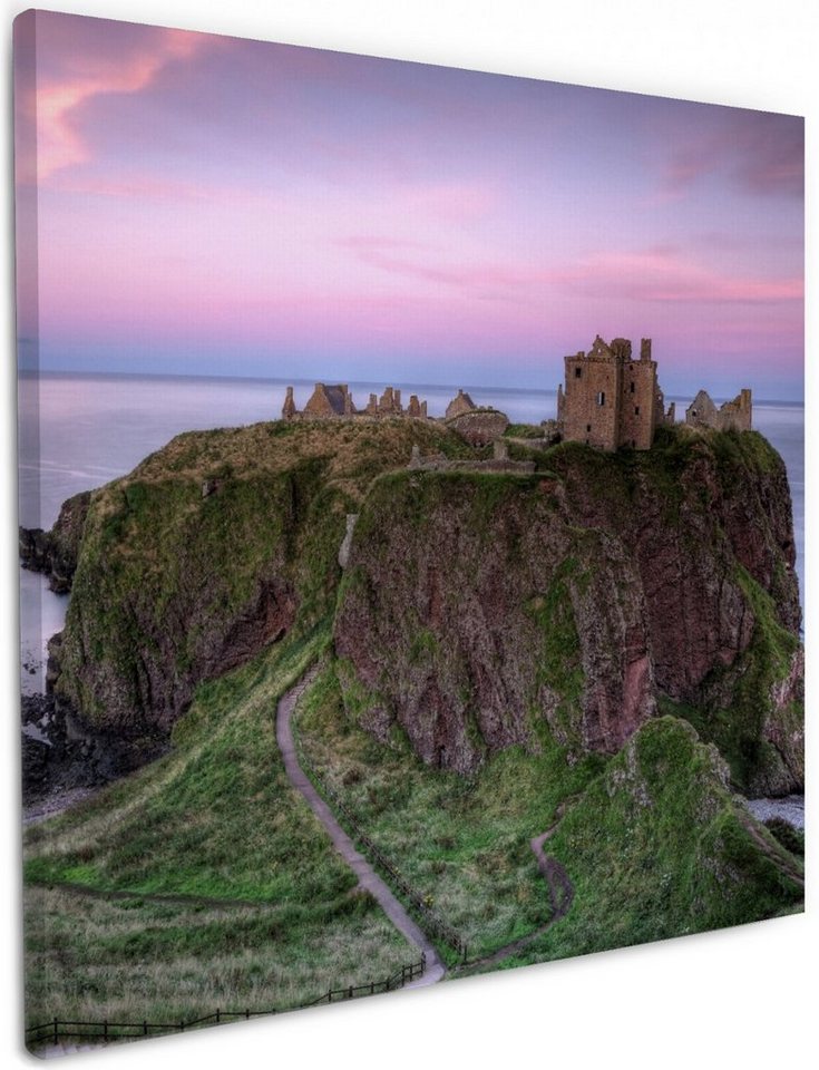 Wallario Leinwandbild, Schloss am Meer, in verschiedenen Ausführungen Wallario Leinwandbild, Schloss am Meer, in verschiedenen Ausführungen von Wallario