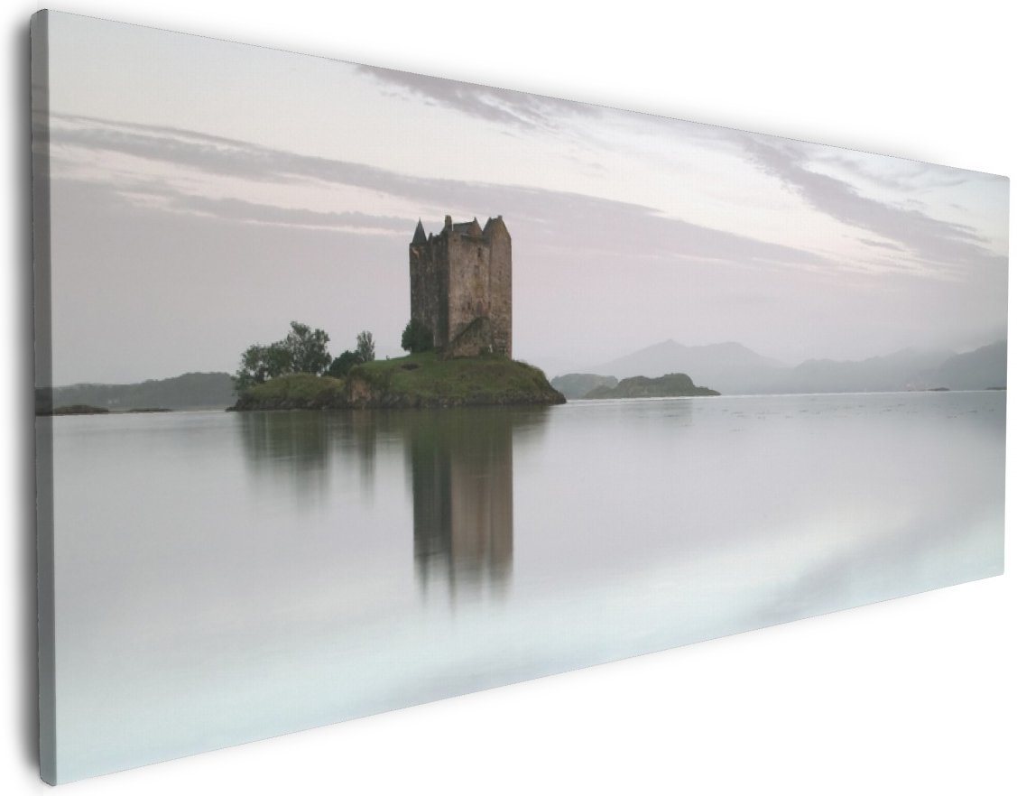 Wallario Leinwandbild, Schloss in Schottland, in verschiedenen Ausführungen von Wallario