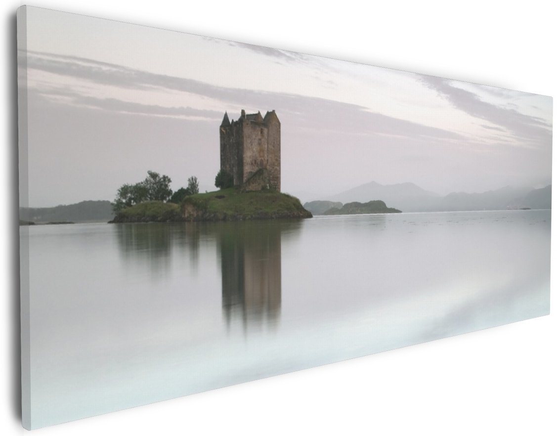 Wallario Leinwandbild, Schloss in Schottland, in verschiedenen Ausführungen Wallario Leinwandbild, Schloss in Schottland, in verschiedenen Ausführungen von Wallario