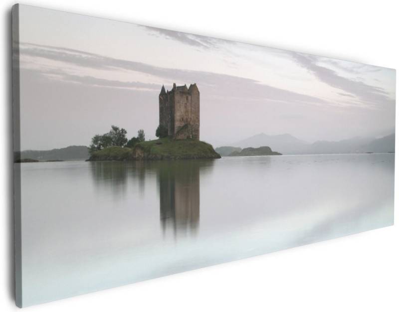 Wallario Leinwandbild, Schloss in Schottland, in verschiedenen Ausführungen von Wallario