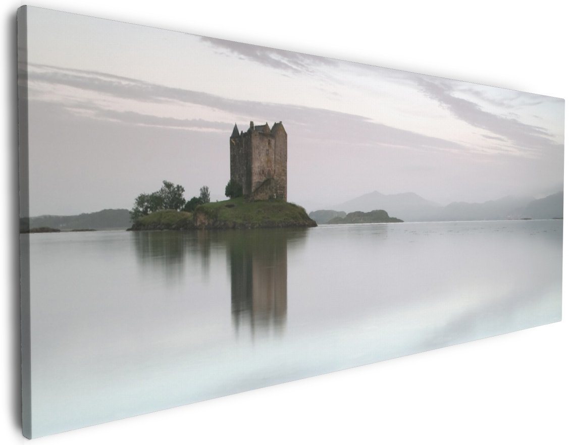 Wallario Leinwandbild, Schloss in Schottland, in verschiedenen Ausführungen von Wallario