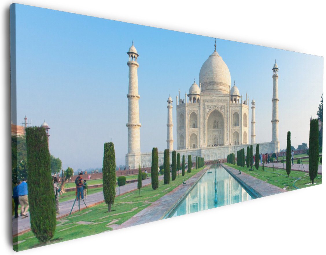 Wallario Leinwandbild, Taj Mahal - Mausoleum in Indien, in verschiedenen Ausführungen von Wallario