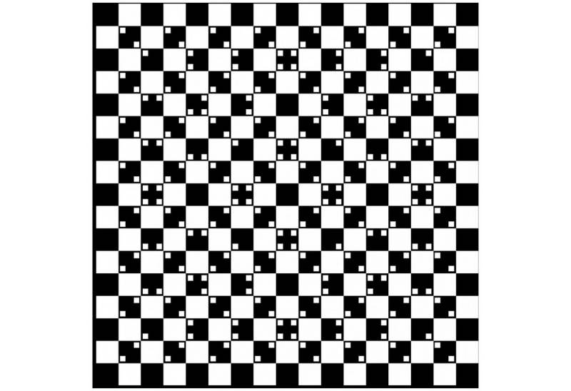 Wallario Memoboard Optische Täuschung - Illusion - schwarz weiß von Wallario