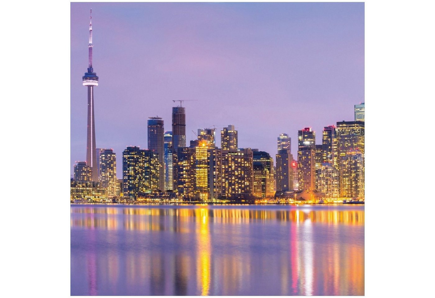 Wallario Memoboard Toronto Skyline - Kanada am Abend von Wallario