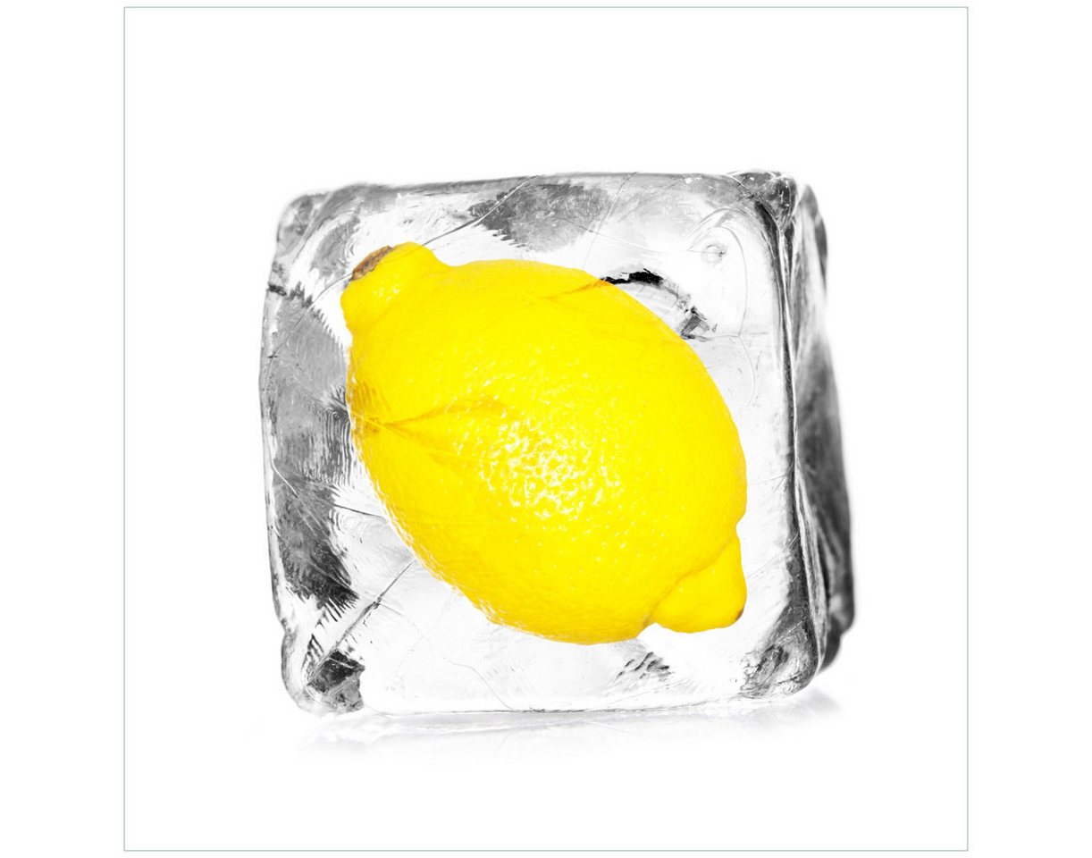 Wallario Möbelfolie Zitrone in Eiswürfel - Eiskaltes Obst Wallario Möbelfolie Zitrone in Eiswürfel - Eiskaltes Obst von Wallario