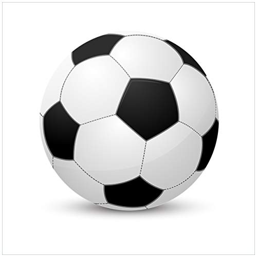 Wallario Möbelfolie selbstklebend/Aufkleber, Tischfolie geeignet für IKEA Lack Tisch - Möbeldeko Fußball klassisch vor weißem Hintergrund in 55 x 55 cm von Wallario